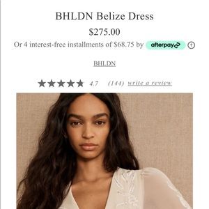 BHDLN BELIZE DRESS- WORN ONCE. AMAZING CONDITION